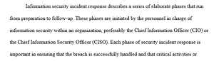 Effective responses to a security breach