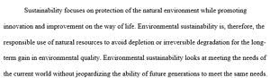 Environmental Sustainability practices the U.S. vs Europe