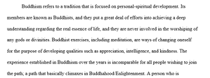 Essay about Buddhism