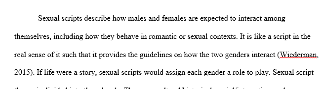 Five sexual scripts