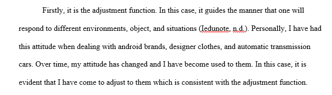 Functional Theory of Attitudes