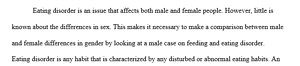 Gender and Feeding and Eating Disorders