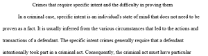 General Intent vs. Specific Intent Crimes