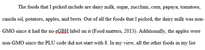 Genetically Modified food