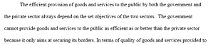 Government providing goods