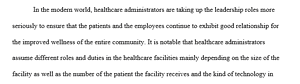 Health care leadership interview