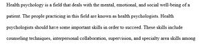 Health psychology review