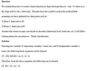 How to create a linear function
