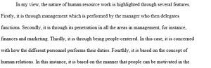 Human Resource Management