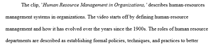 Human Resource Management in organisations