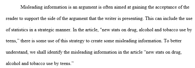 Identifying Misleading Information in an Argument