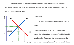 Illustrate the impacts of tariffs  