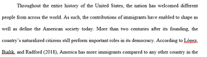 Immigration and its role in the US