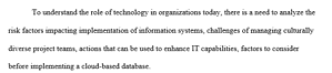 Implementation of information system to business systems