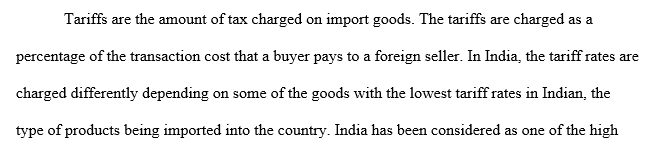 Indian lowest tariffs