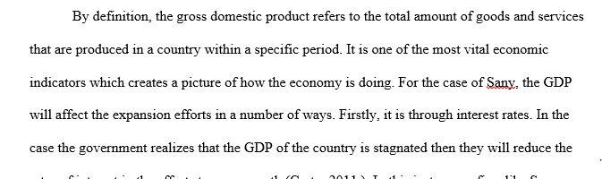 Indicator of country economic health