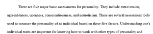 Individual Personality Traits