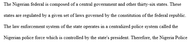 Lobbying strategy for implementing state policing in Nigeria