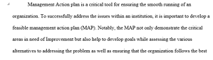 Management Action Plan