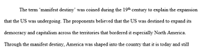 Manifest Destiny