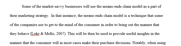 Means-end Chain Model
