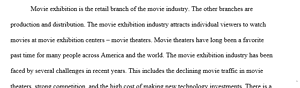Movie Exhibition Business