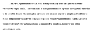 NEO Agreeableness Scale