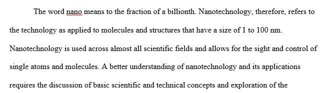 Nanotechnology Applications