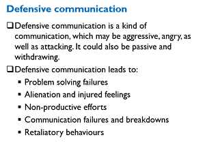 Non- Defensive communication in the workplace