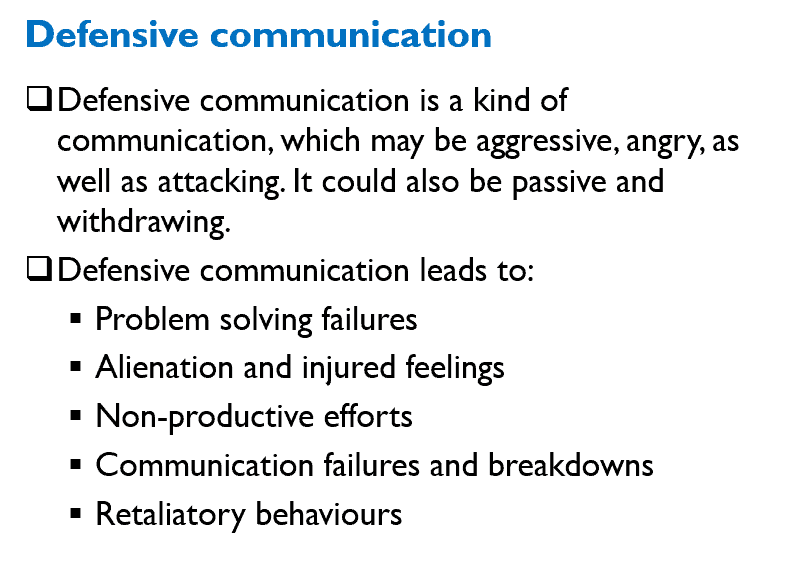 Non- Defensive communication in the workplace