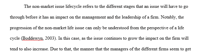 Nonmarket issue life cycle