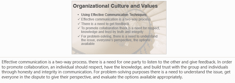 Organizational Culture and Values