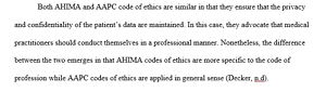 Organization’s Code of Ethics