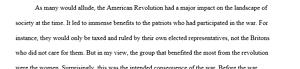Outcomes of the American Revolution