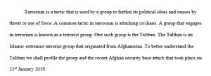 Paper on terrorist group and attack