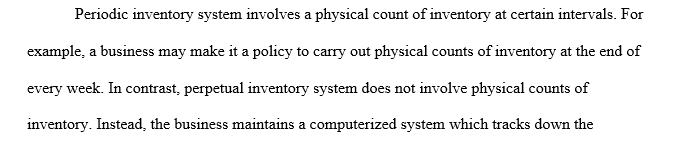 Periodic and perpetual inventory systems