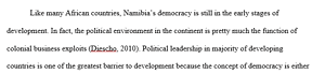 Political history and current barrier