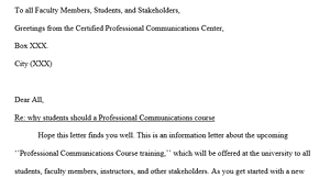  Professional communications