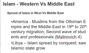 Provide example about Islam in Libya