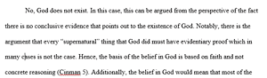 Religion. Does God exist 