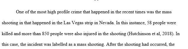 Reports on an act of violence