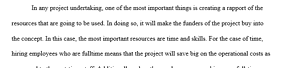 Resources for a project team