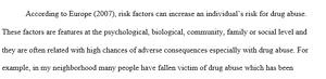 Risk factors for substance use
