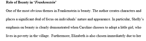 Role of Beauty in ‘Frankenstein’