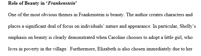 Role of Beauty in ‘Frankenstein’