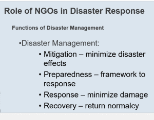Role of NGOs in Disaster Response