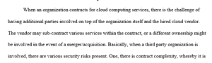 Security risks with outsourcing cloud computing services