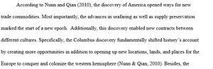 The discovery of America