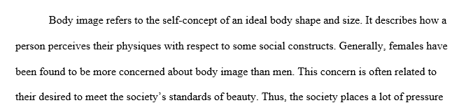 The impact of body image on the wellbeing in women and girls