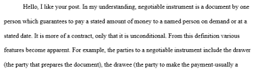 The negotiable instrument
